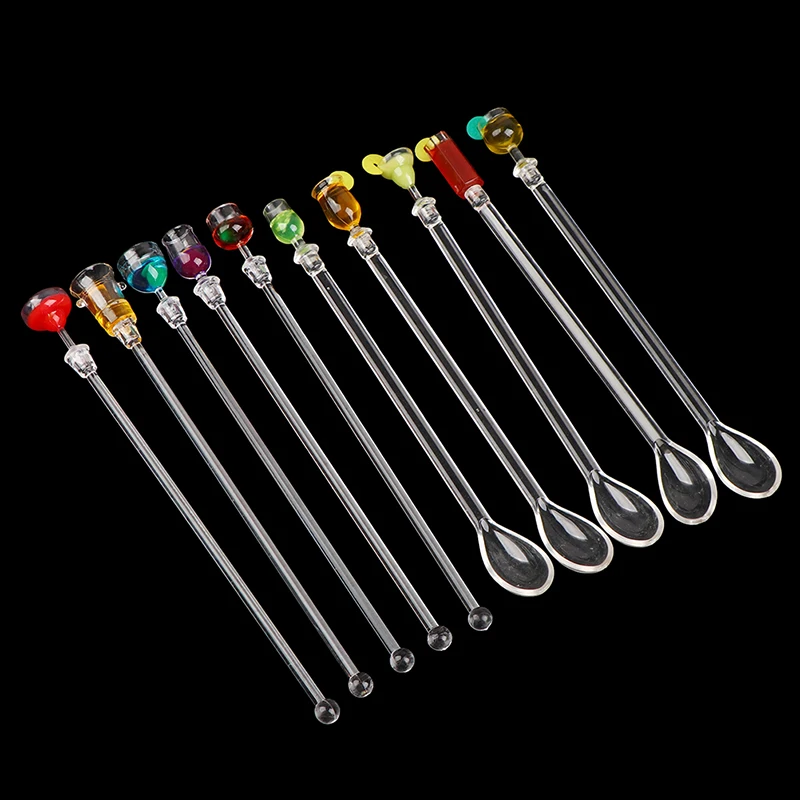 1Pcs Random style Cocktail Stirrer Drink Mixing Stick Set Acrylic Cocktail Mixer Blender Bar Supplies Swizzle Stirrer