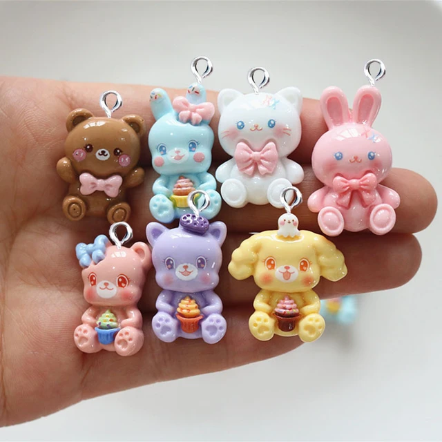 Kawaii Charms Jewelry Making  Cute Charms Earrings Making - 20pcs 13x15mm  Cute 9 - Aliexpress