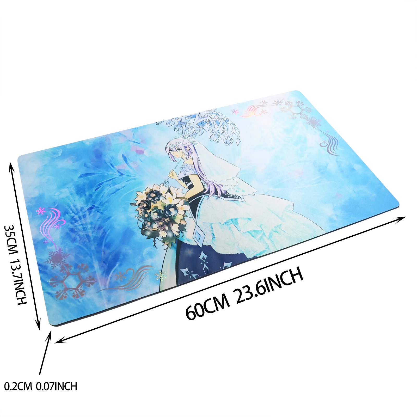 

2 мм YuGiOh DIY фольгированный голографический игровой коврик в форме слезы Королевский рейтинг Rikka Shinny YGO игровой Настольный коврик для мыши под заказ + сумка