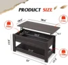 Coffee Table, 39" Lift Top Coffee Table with Hidden Compartment and Storage Shelf for Living Room, Espresso 3