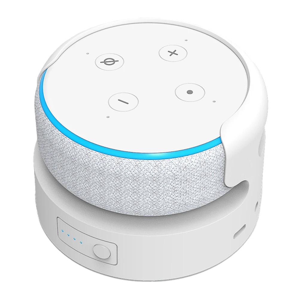 

Battery Base for Echo Dot 3rd Make Your Smart Speaker Portable Large Capacity Rechargeable Battery Stand Pack Well Fast Shipping