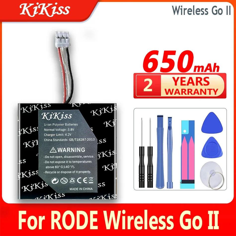 

Аккумулятор KiKiss 650 мАч для беспроводного микрофона RODE Go II, аккумулятор большой емкости