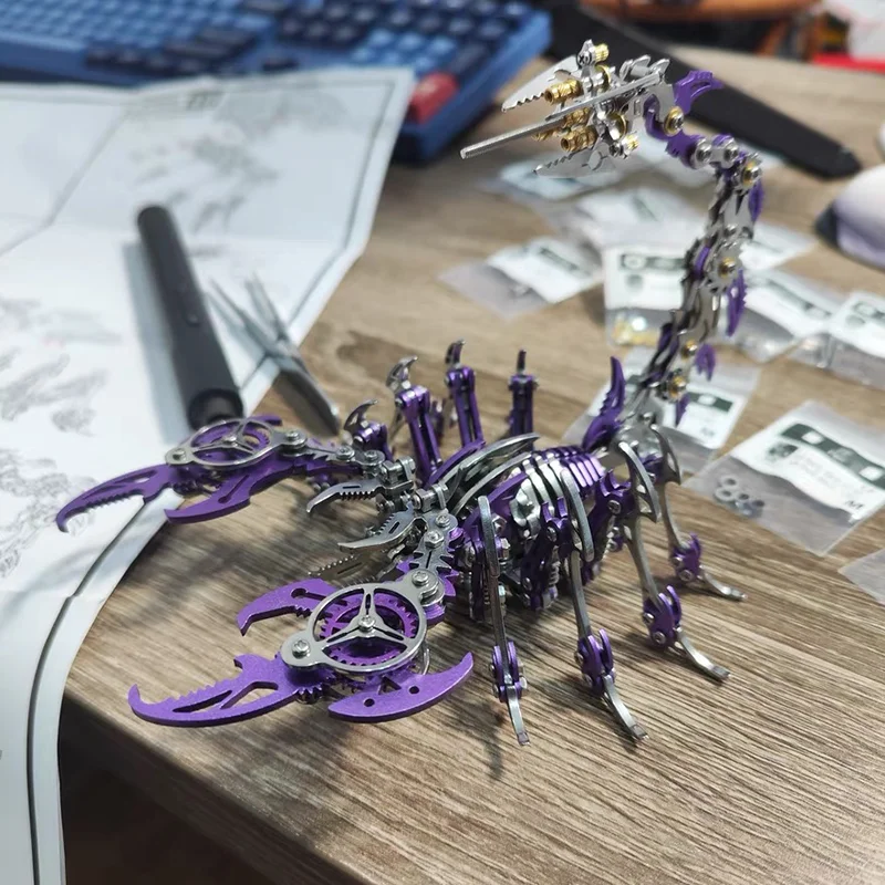 3D Assembly Kit Gifts for Children Anti-Stress Metal Mechanical Insect Animal Puzzles Toys for Adults 6
