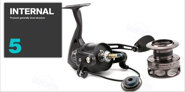 Original CONFLICT CFT 4000 5000 6000 8000 Spinning Fishing Reel 7BB+1RB HT-100  All Metal Reel Saltwater Fishing Tackle