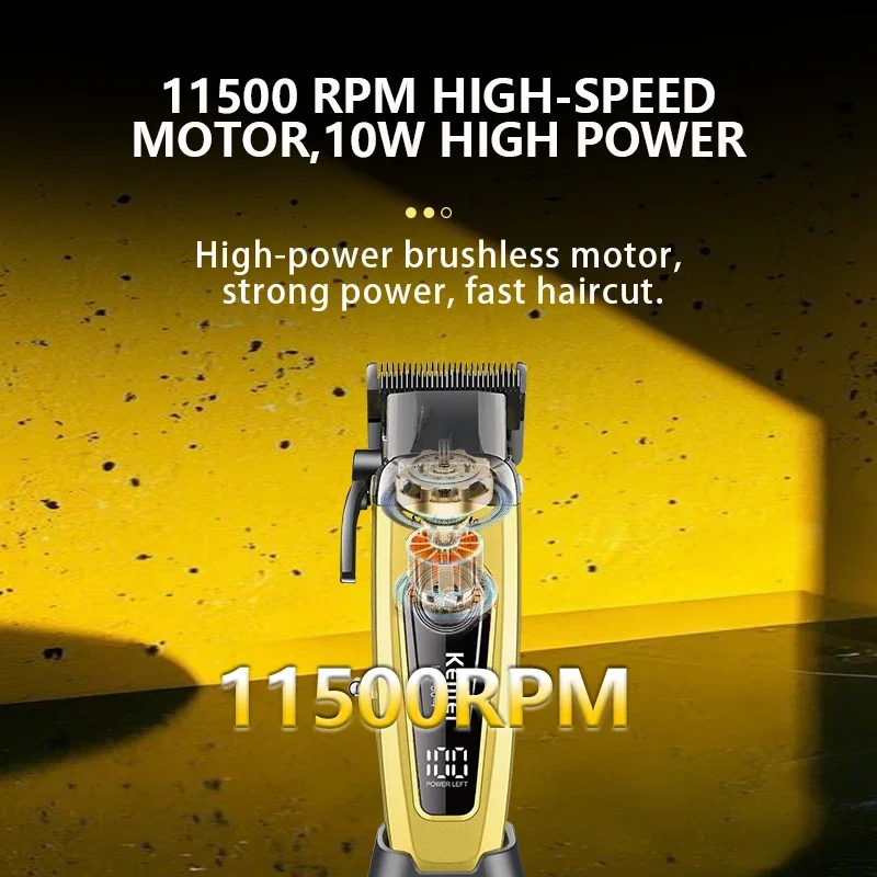 Kemei KM-90-4 KM-3209 プロフェッショナルバリカンサロン用コードレス