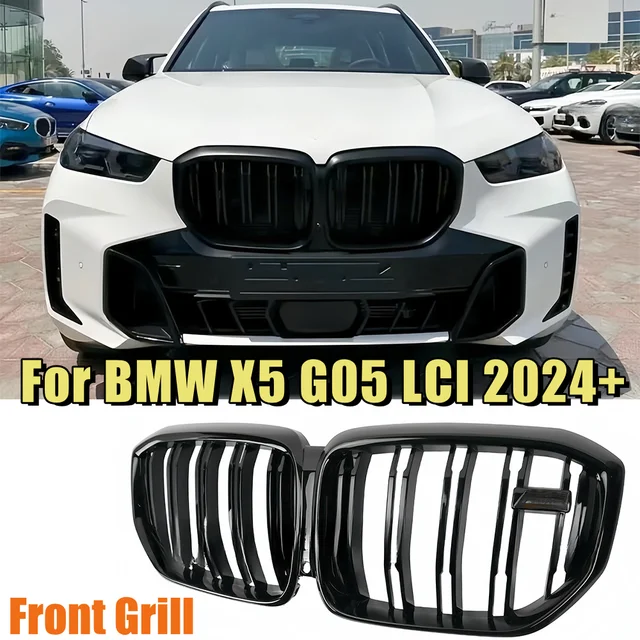 For BMW X5 G05 LCI 2024+ Car Front Kidney Grills Racing Grille Glossy Black  Single Double Sports Tuning Car Accessories - AliExpress