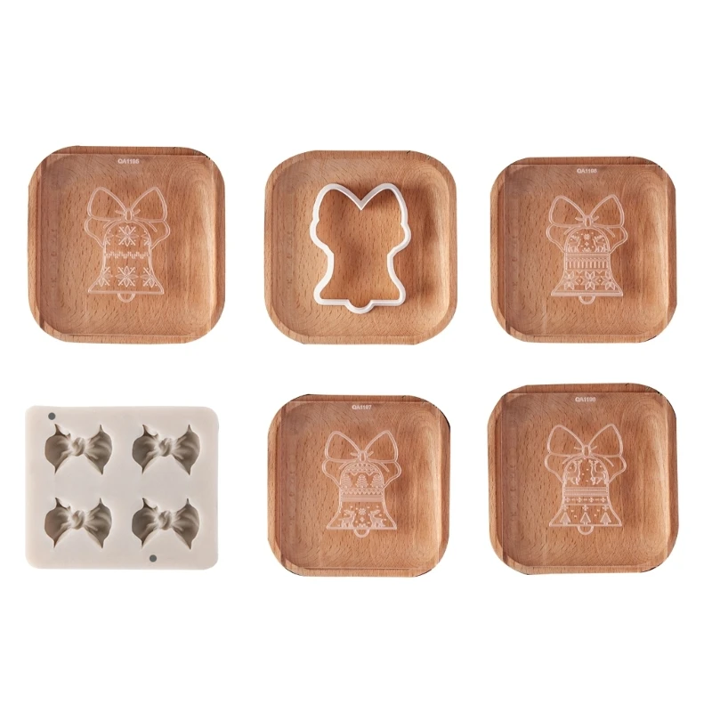 

Cookie Stamp Fun Biscuit Moulds Plastic 3D Embossed Pastry Cutter Christmas