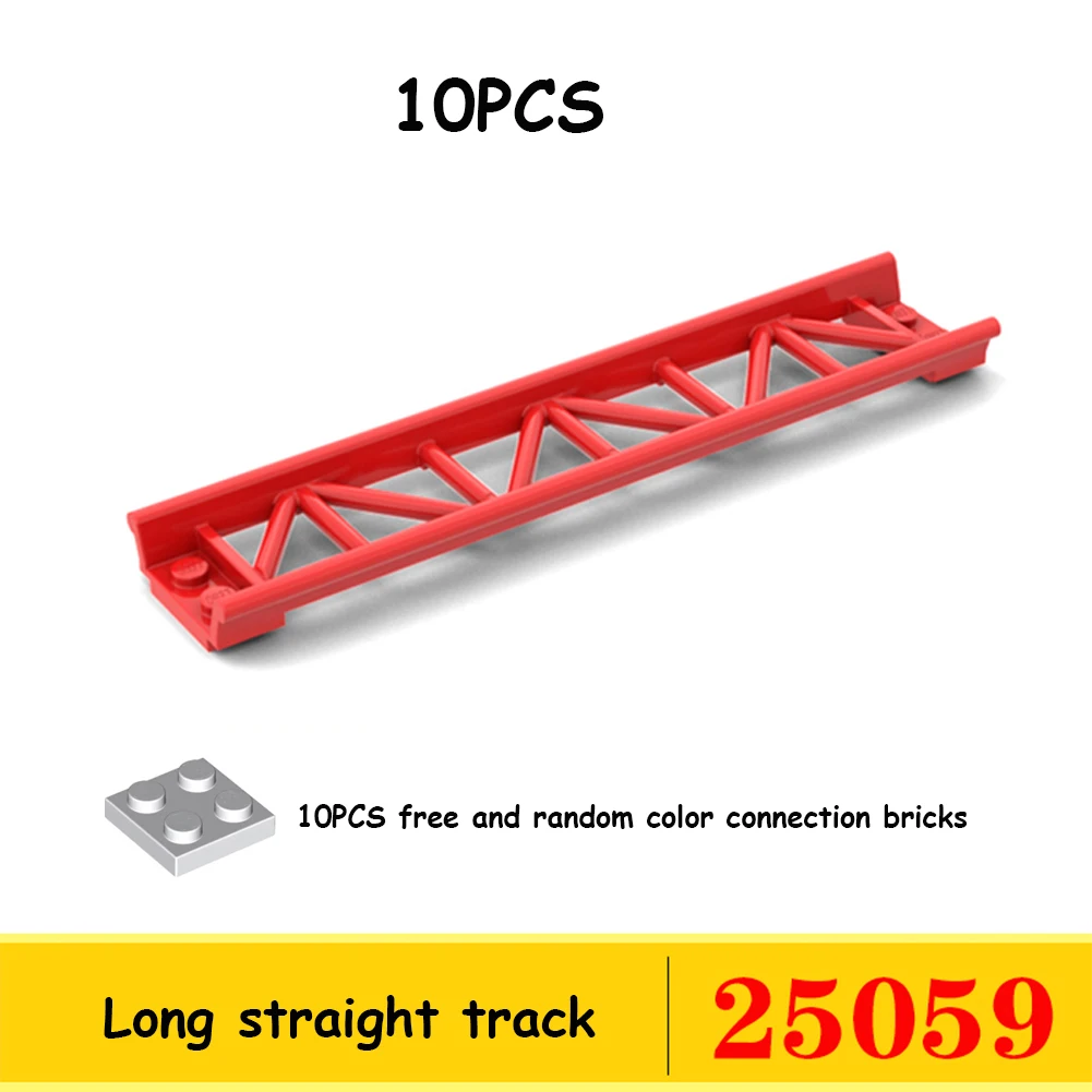 10-Piece Technical Coaster Tracks Rail Train Railway Building Set