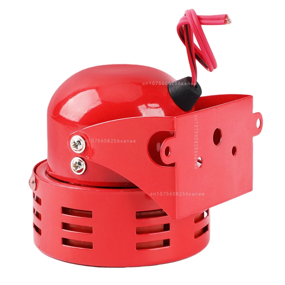 Red Metal Air Raid Siren Horn for 12v Vehicles