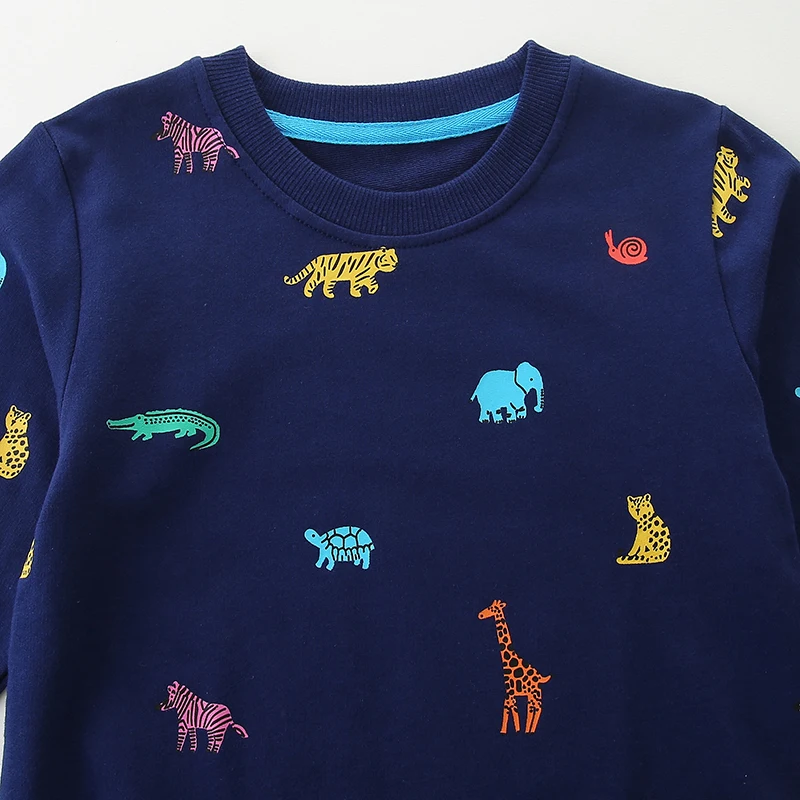 Children's Clothing Toddler Baby Boys Kids Clothes 2025 Autumn Spring Cartoon Animals Sweatshirts Tops Cotton