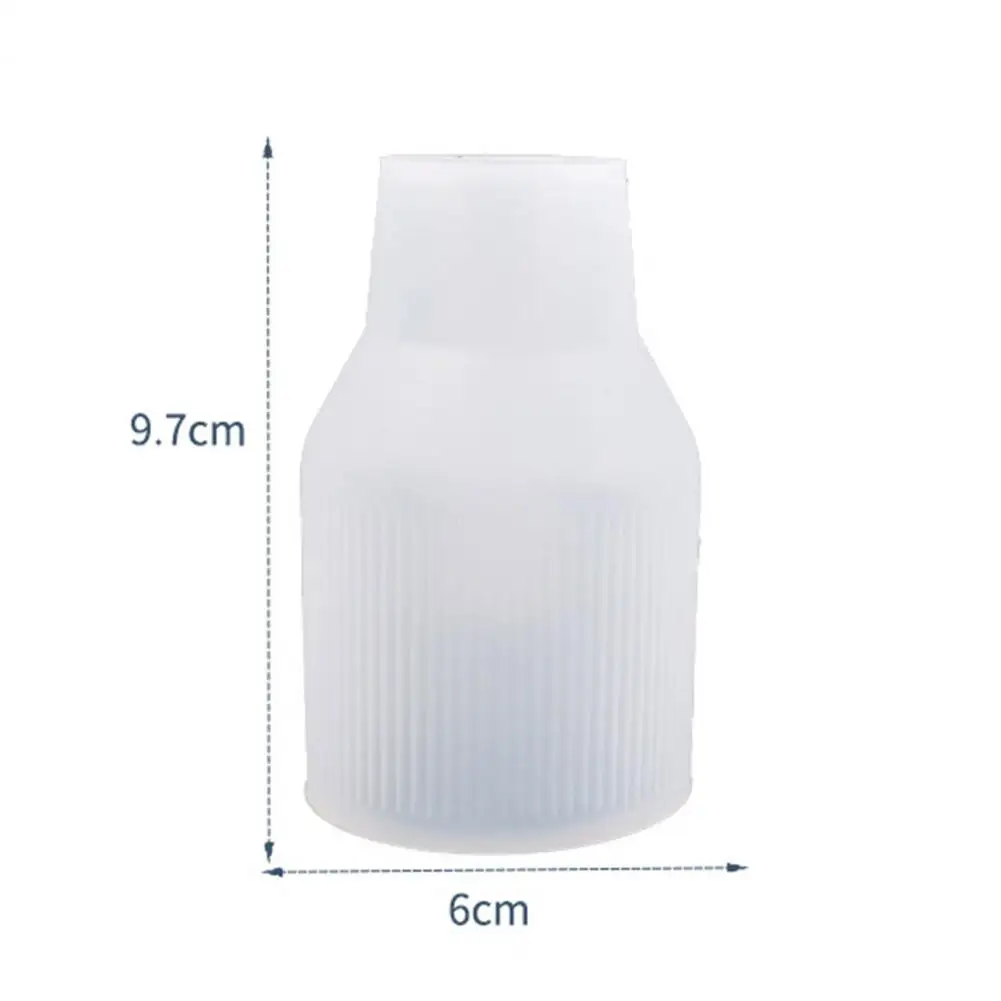 Flower Pot Handmade Silicone 4 Shapes Easy Release DIY Vase Epoxy Resin Mold Non-stick Vase Cement Gypsum Mould Home Supplies 6