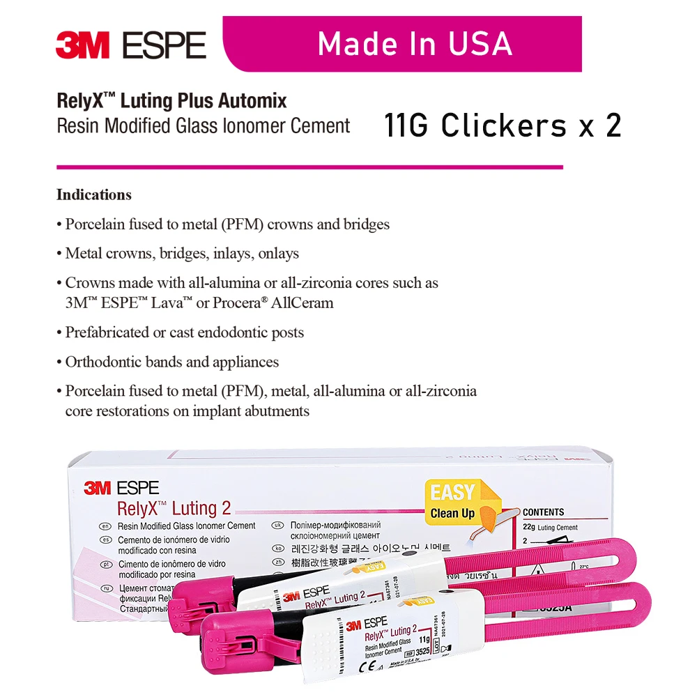 DentalGlassCementIonomerSyringe3MEspeRelyxLuting2PlusClicker