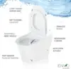 Elongated Smart Toilet Bidet in White with Auto Open Auto Close Auto Flush and Heated Seat  squat toilet 3