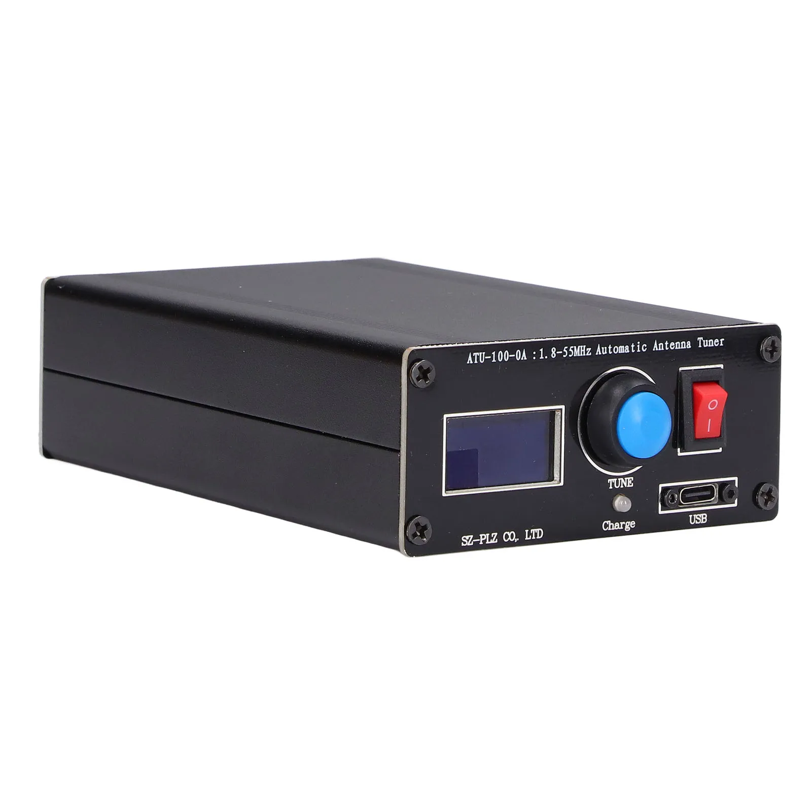 1.8-55Mhz Antenna Tuner Mini Automatic Antenna Tuner 0.96in Display USB Charging Radio 1.8‑55Mhz ATU‑100 ATU‑100