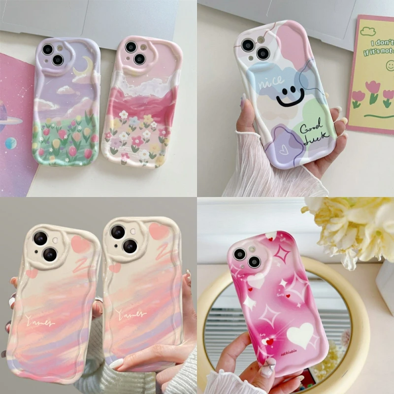 3D волнистая фотография для OPPO Realme C11 2021 C33 C31 C35 C55 C21Y C25Y C20 C21 C12 C15 C25 C30 C30S C25S C2 5 5i чехол 6i Цветочная Обложка