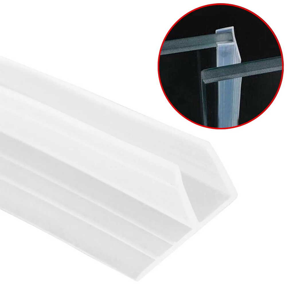 Description Picture 3 of item~2Ms Fs Shapes Glass Seal Strip Silicone Bath Shower Weather Strips Draft Stopper For Door Window 6mm Sealing Strips