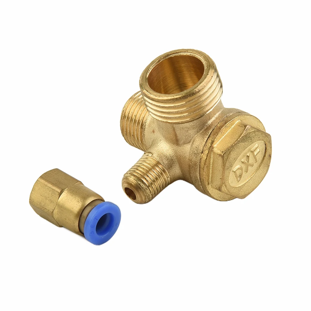 1 Set Air Compressor Check Valve W/ Port Brass Male Threaded Check
