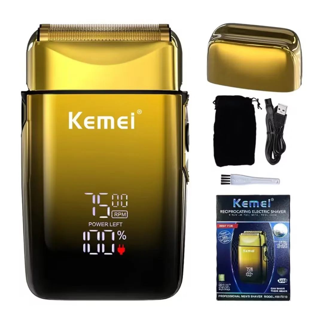 Electric Shaver Kemei TX10 LED Display Rechargeable