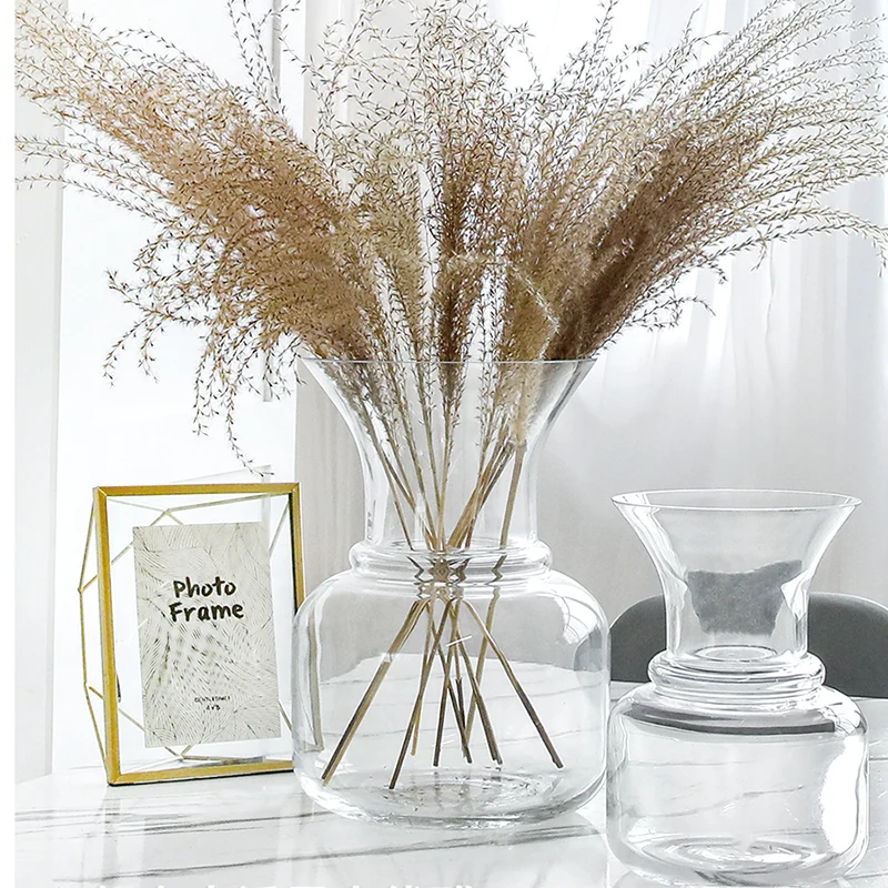 

Design Luxury Nordic Vase Aesthetic Transparent Flowers Ikebana Grand Vase Terrarium Tall Modern Wazon Room Decoration LK50VA