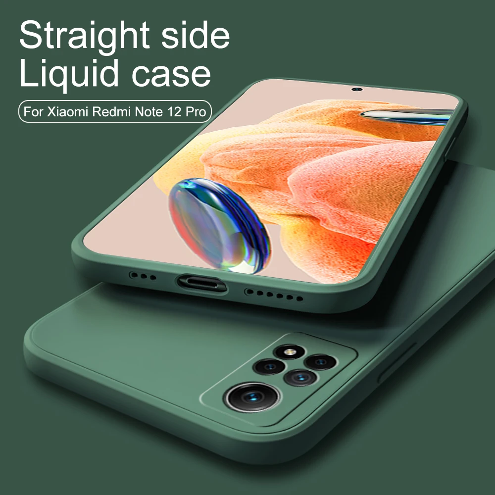 Custodia Per Telefono Per Redmi Note 12 Pro Custodia Protettiva Per Telefono Liquido Lato Dritto Per Xiaomi Redmi Note 12 Pro 4G Note12Pro Mi Redmi