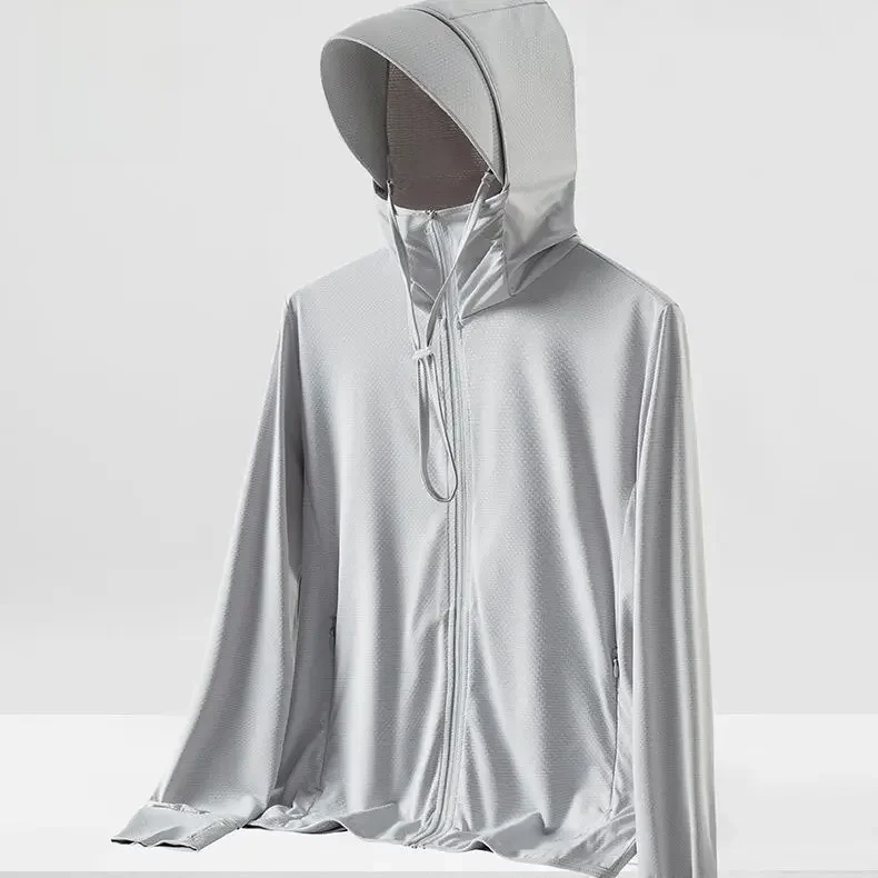 thumbnail image 1 of Chaqueta de pesca ligera y transpirable con protección solar de seda helada para hombre y mujer, con protección UV UPF50, 1 of 5