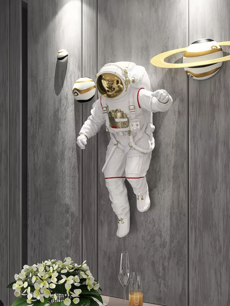 Nordic Astronaut Statues Wall Decor Living Room TV Background Wall Decoration Pendant Hotel Children's Room Bedroom Decorations 3