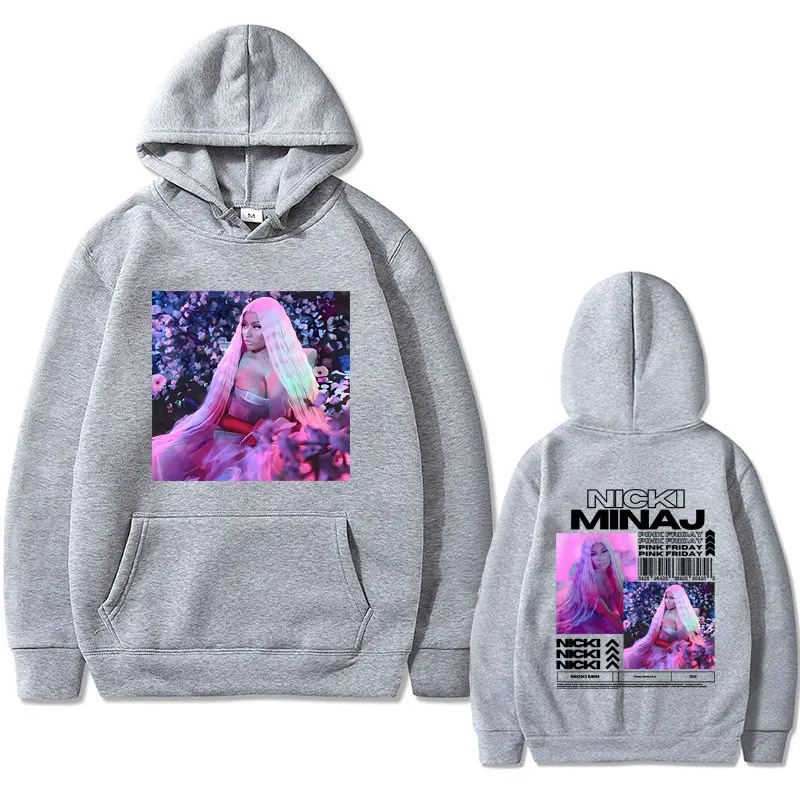 Nicki Minaj Pink Friday Album Print Hoodie Men's Hip Hop Oversized Streetwear Men Women Fashion Hoodies Male Vintage Sweatshirt
