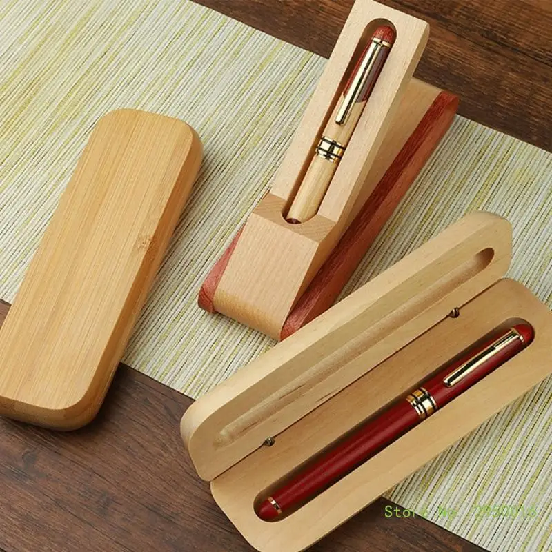 Metal Ballpoint Pen Bamboo Fountain Smooth Writing Business School Supplies for Women Man