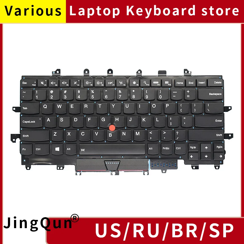 Teclado do Laptop para Lenovo Thinkpad x1 Carbono 4ª Geração Mt: 20fb 20fc Luz de Fundo X1c 2023 Nós Russo Russo Novo