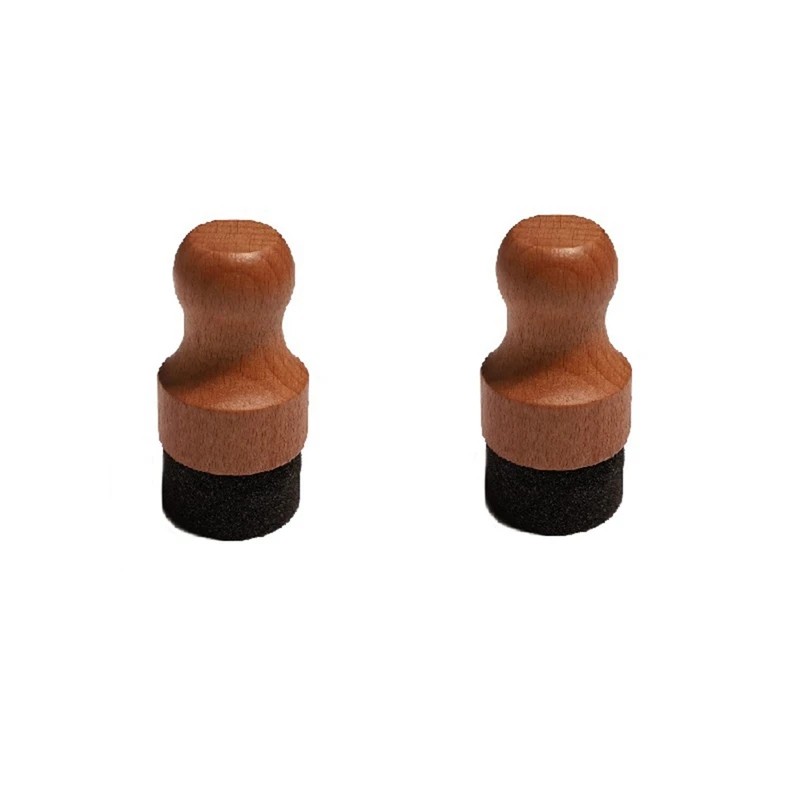 

Разделочная доска, аппликатор для масла и воска, круглая деревянная аппликатор, дерево + губка для деревянных разделочных досок, мясницкие блоки, столовые приборы, 2 шт.