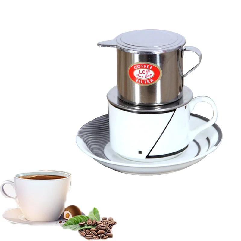 

Coffee Filter Stainless Steel Maker Pot Infuse Cup Serving Delicious Portable Stainless Steel Vietnamese Coffee Drip Filter
