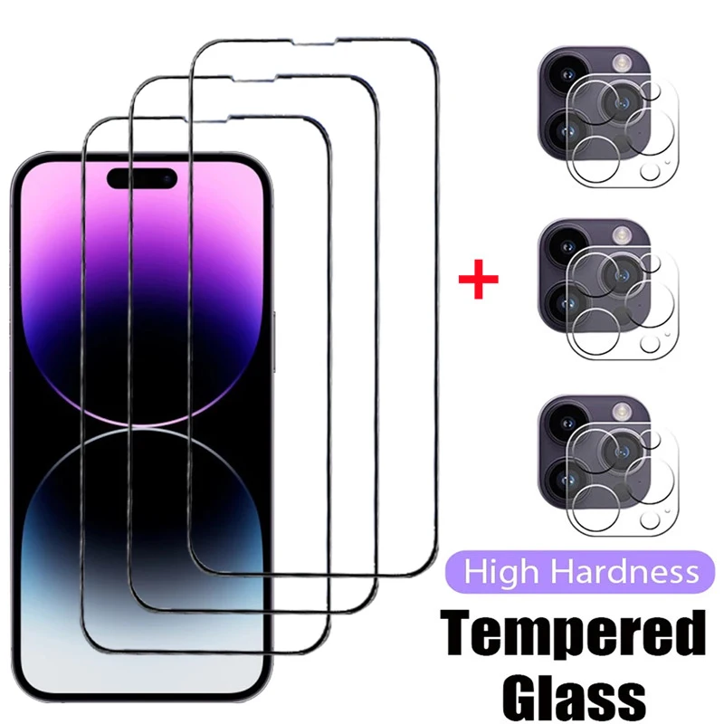 

Screen Protectors for IPhone 12 13 Pro Max Mini Camera Lens Protector for IPhone 11 14 Pro MAX XS X XR Full Cover Tempered Glass