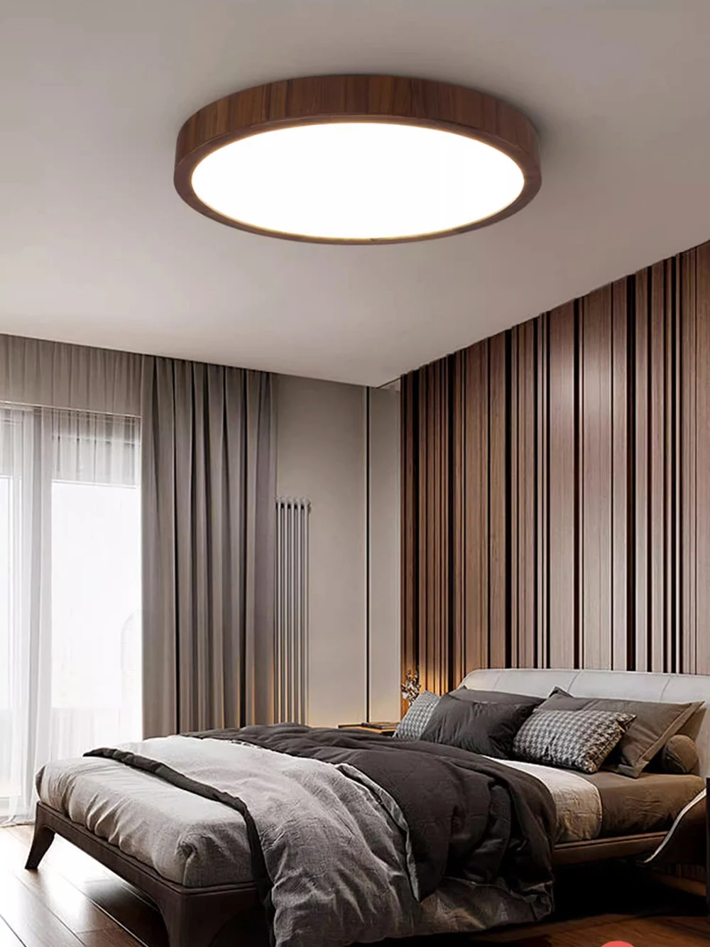 

Lamparas De Techo Modenas Home Decor Black Walnut Light Fixture Living Room Bedroom Wood Ceiling Chandelier 2024