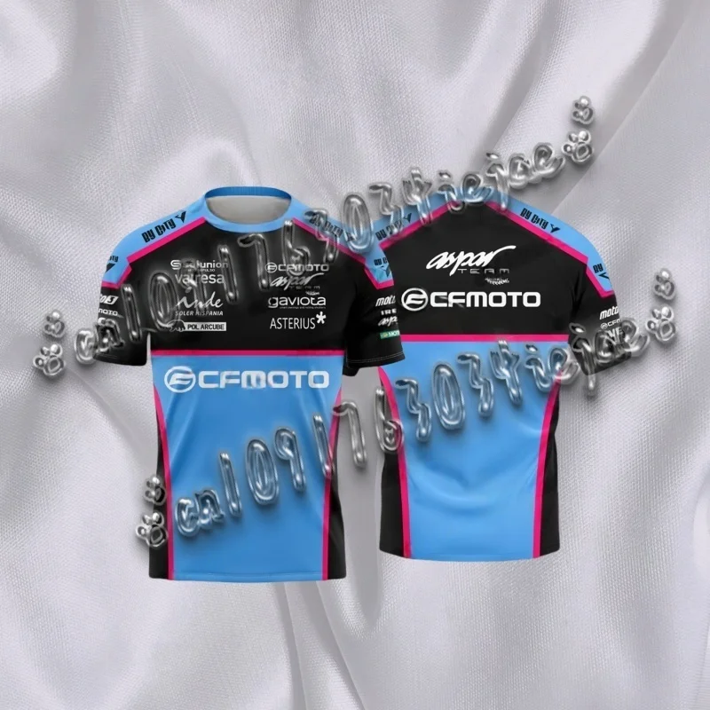 오토바이 경주 대회 Cfmoto Aspar Team 80 드라이버 David Fan 남자 티셔츠 여름 여성 티셔츠 패션 아동복
