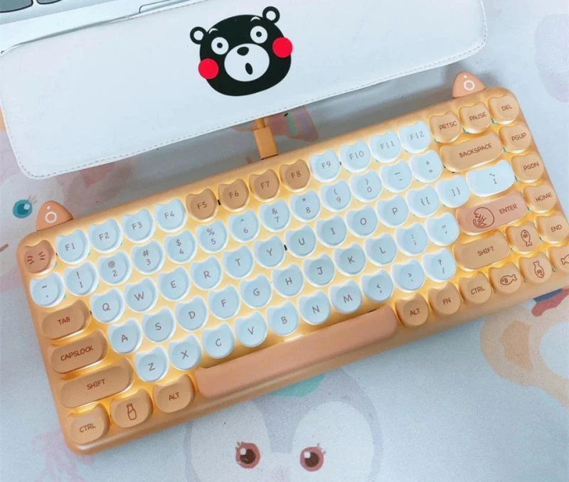 IQUNIX M80 キーボード　猫 IQUNIX、フレームもキーキャップも”ネコ型”のBluetooth