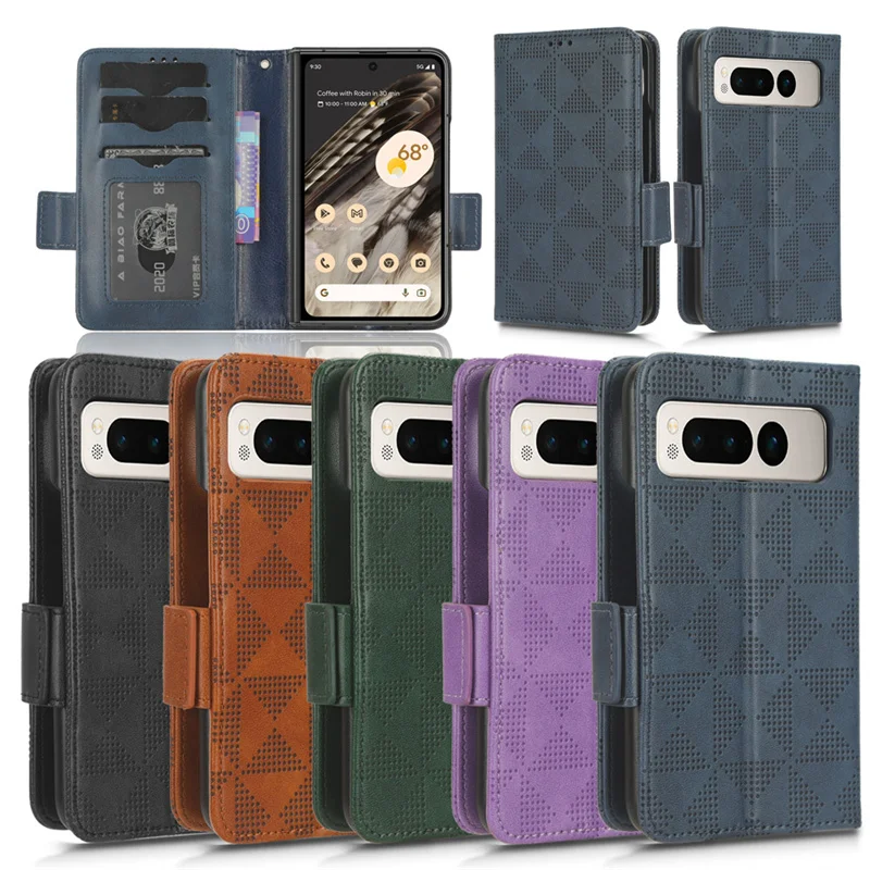 Per Google Pixel Fold Flip Cover Custodia A Portafoglio In Pelle Di Lusso Per Google Pixel Fold Case Stand Flip Wallet Phone Case