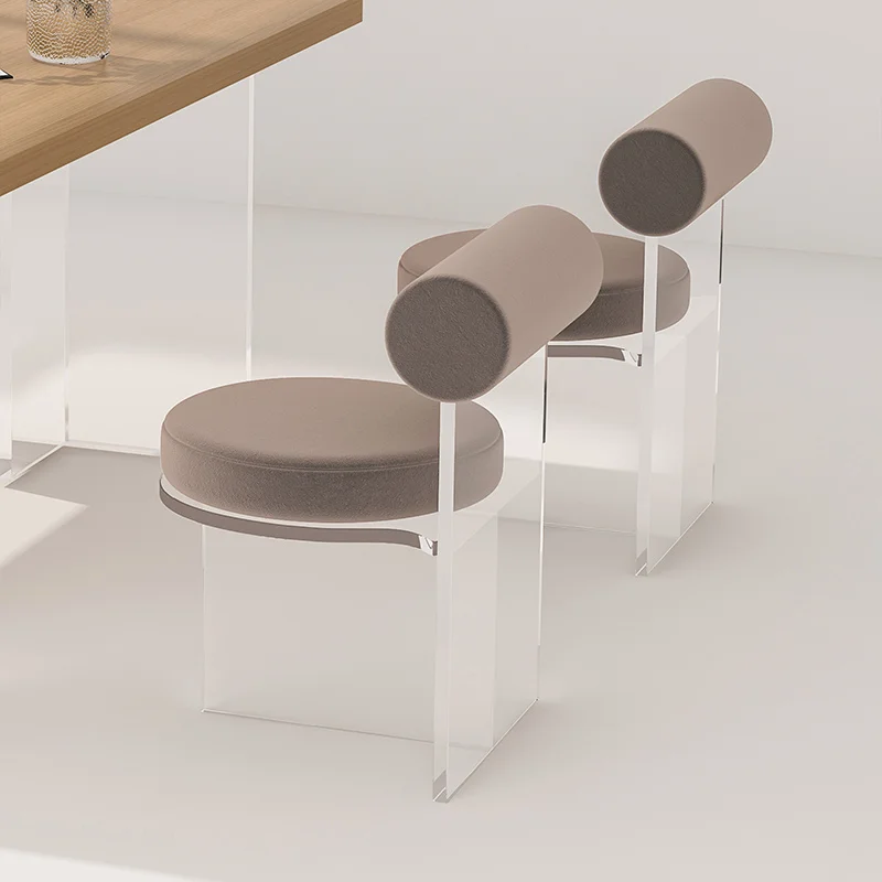 

Plastic Clear Nordic Chair Floor Lumbar Support Ground Acrylic Designer Chairs Balcony Cadeiras De Plastico Home Furniture