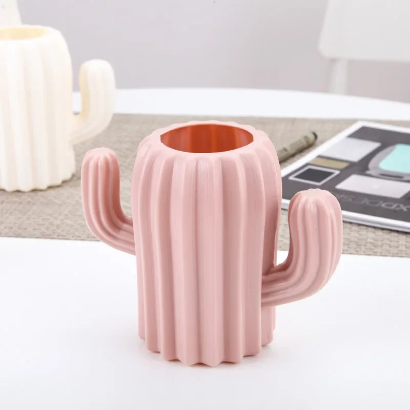 Pen Holder Creative Student Stationery Desktop Cactus Desk Multifunction Storage Box PE Pen Container Brush Pot Office Supplies pen holder desk organizer pen and brush holder desk storage rack brush holder