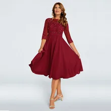 

Laxsesu Burgundy Chiffon Mother Of The Bride Dresses Plus Size Wedding Party Gowns 2022 Knee Length Short Wedding Guest Gowns