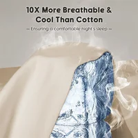 Parure de lit 100 % lin lavé – Housse de couette, drap et taies d'oreiller en lin, résistante aux plis, pour lits simples, doubles, queen et king size 5