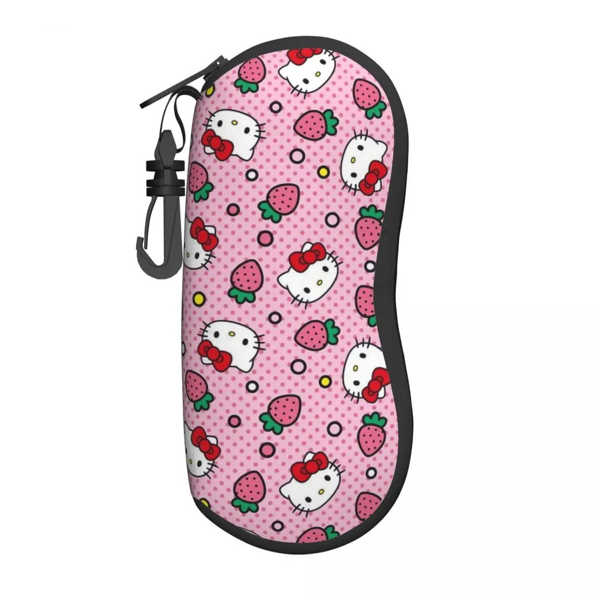 

Cute Cartoon Glasses Case New Zipper Pink Hello Kitty Sunglasses Protector Ins Eye Contacts Case