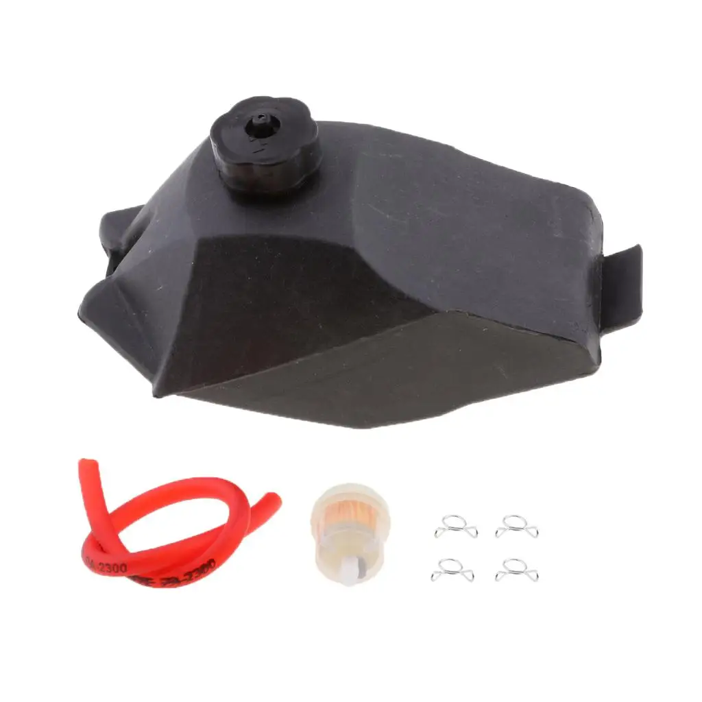 Gas Fuel Tank w/ Line Hose Filter for 49cc Mini Dirt Bike ATV Cars