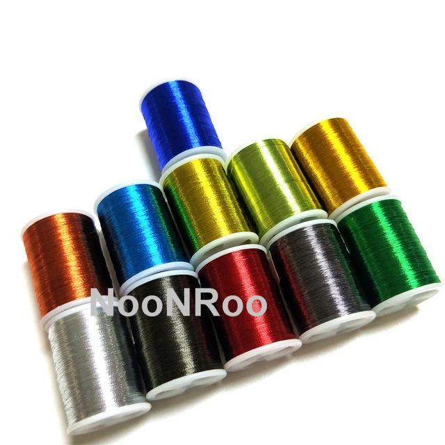 MetallicThread 230m/Spool 142YDS Fishing Rod Guide Wrapping Thread Repair  Component DIY Rod Building NooNRoo 1PCS