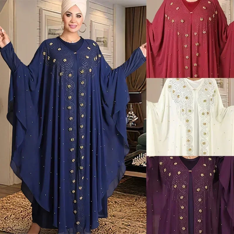 

Outfits African Evening Party Dresses for Women Kimono Ramadan Abaya Dubai Kaftan Muslim Cardigan Robes Dashiki Africa Clothing