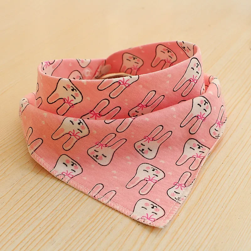 Baby Cotton Feeding Apron Triangle Bibs Girls Boys Cartoon Feeding Scarf Bib Collar Bib Burp Cloth Bandana Saliva Towel