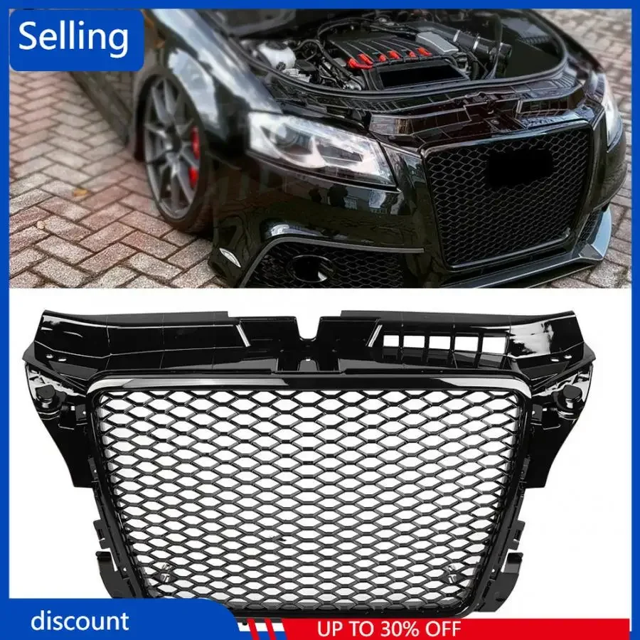 

Для RS3 Style Front Sport Hex Mesh Honeycomb Hood решетка глянцевый черный для Audi A3/S3 8P 2009 2010 2011 2012 2013 Быстрая доставка