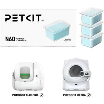Eliminatore di Odori per Animali Domestici Petkit N60 Esclusivo per PUROBOT Ultra, Lettiera Autopulente per Gatti, Controllo Odori (Confezione da 3)