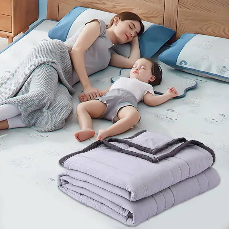 Microfiber Blanket 1.5/2m Cooling Blanket Reversible Summer Cooler Quilt Breathable Cooling Throw Blanket Light Weight Comforter Home