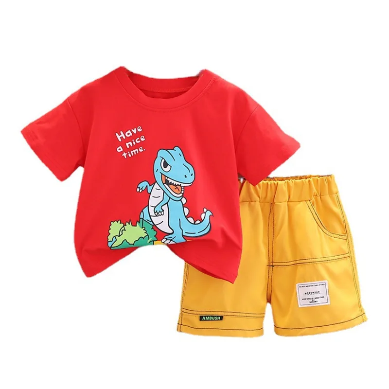 

New Summer Children Outfits Baby Girls Clothes Suit Toddler Boys T-Shirt Shorts 2Pcs/Sets Infant Casual Costume Kids Tracksuits