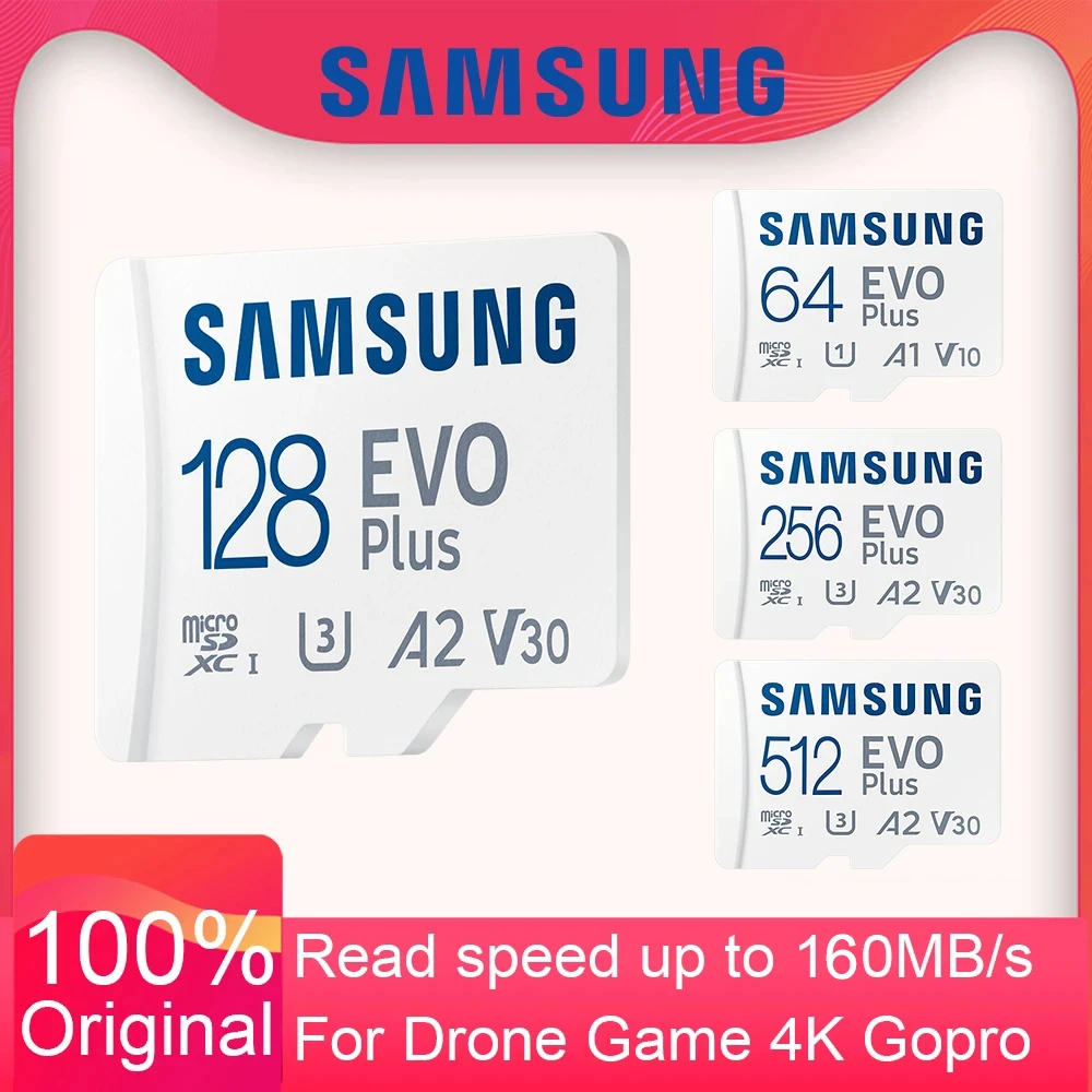 SAMSUNG EVO Plus Micro SD Card 128GB 64GB 512GB 256GB Micro SD Pro - Technical View